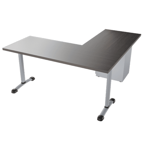 Escritorio en L – Italia – grey oak – gris mate V3