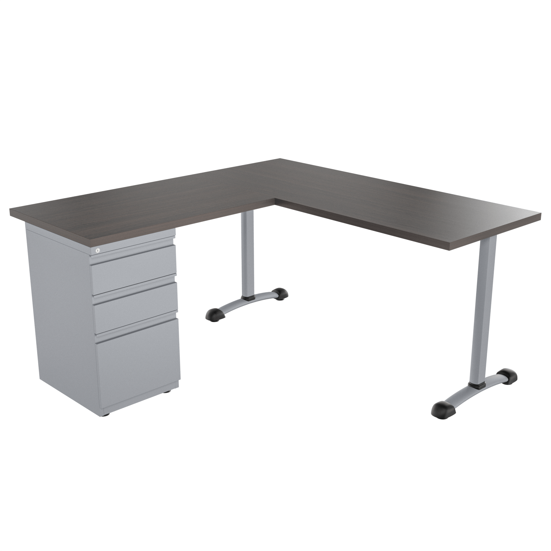 Escritorio Italia en L con archivador 2X1