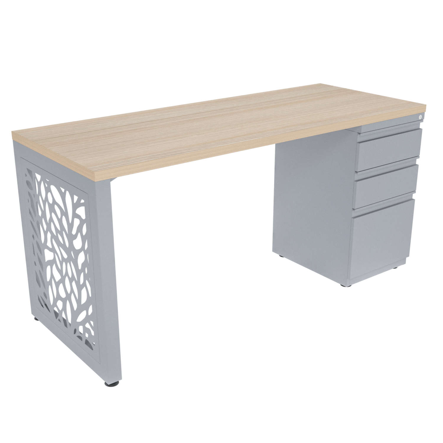 Escritorio Recto Forest – Larice 3D – Gris mate