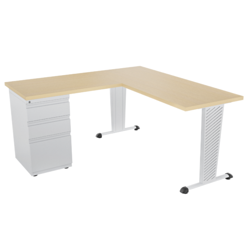 Escritorio Tower en L con archivador 2X1