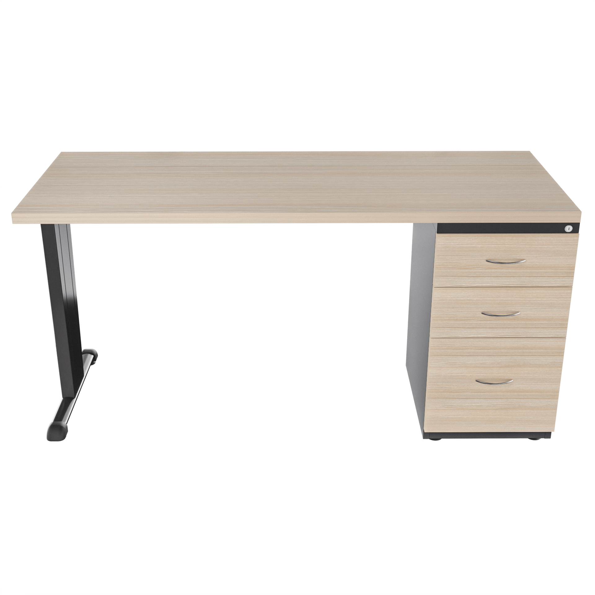 Escritorio recto Tower con archivador 2X1 frente madera - Image 2