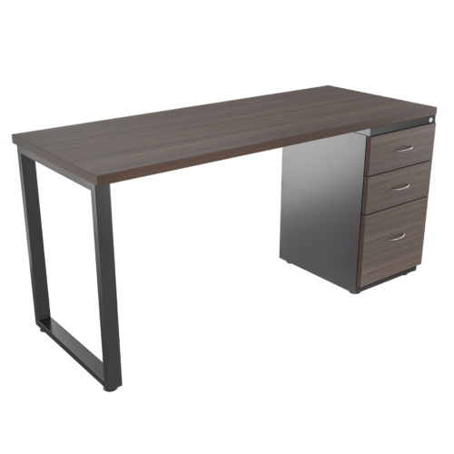 Escritorio recto Venetton con archivador 2X1 frente madera