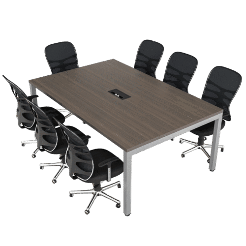 Mesa de juntas Pikkazo Abierta – gris brillante V2