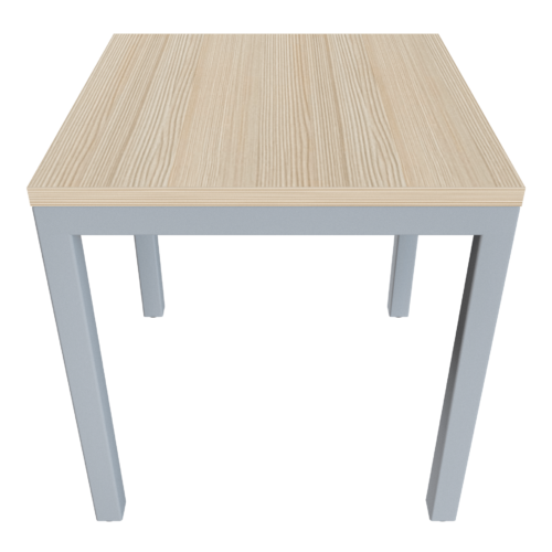 Mesa country – acero inoxidable – larice 3d V2