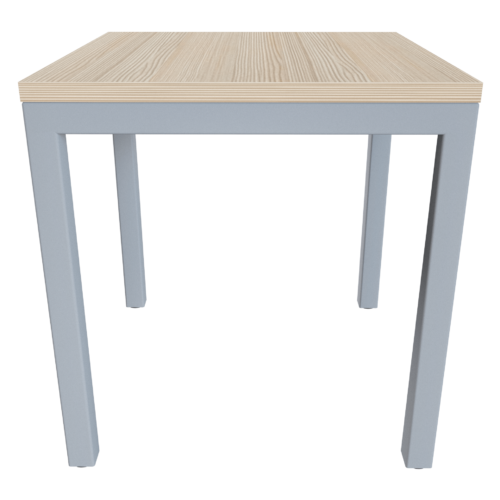 Mesa country – acero inoxidable – larice 3d V3