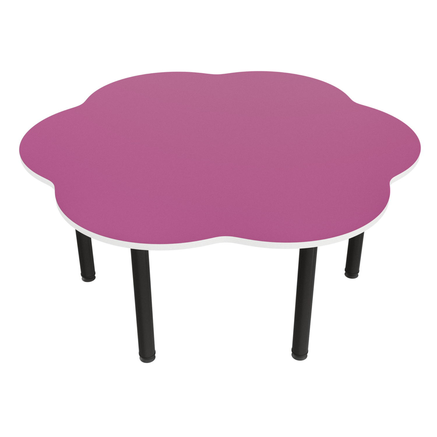 Mesa flor – Fucia – Negro brilante