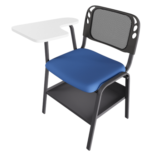 Silla escolar Iso Malla – Azul – Negro mate V2