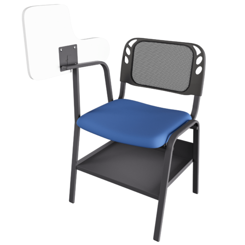 Silla escolar Iso Malla – Azul – Negro mate V3