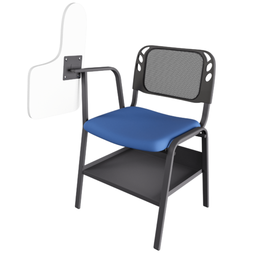 Silla escolar Iso Malla – Azul – Negro mate V4