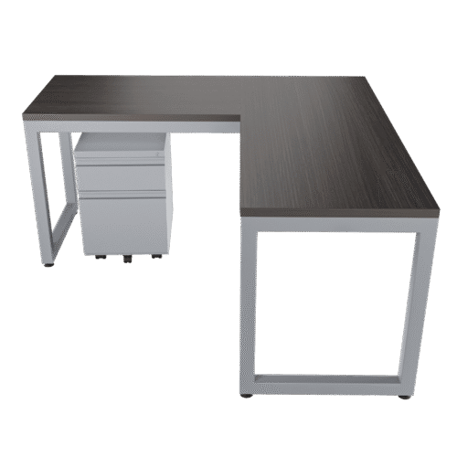 Escritorio en L- Damasco – Grey oak – gris mate V2