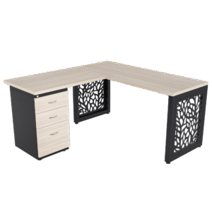 Escritorio Pikazzo Forest en L con archivador 2X1 frente madera