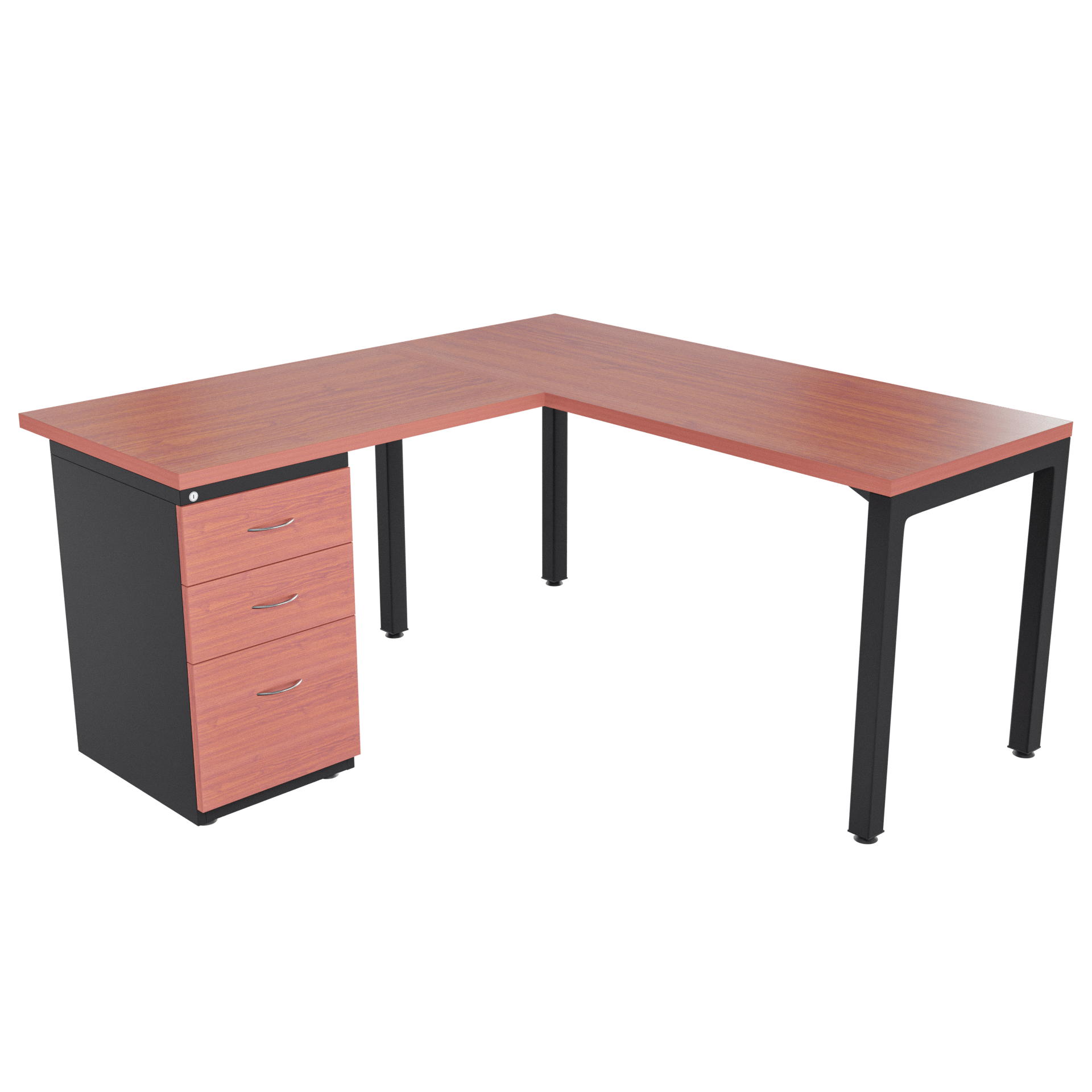 Escritorio Pikazzo Abierta en L con archivador 2X1 frente madera