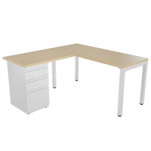 Escritorio Pikazzo Abierta en L con archivador 2X1