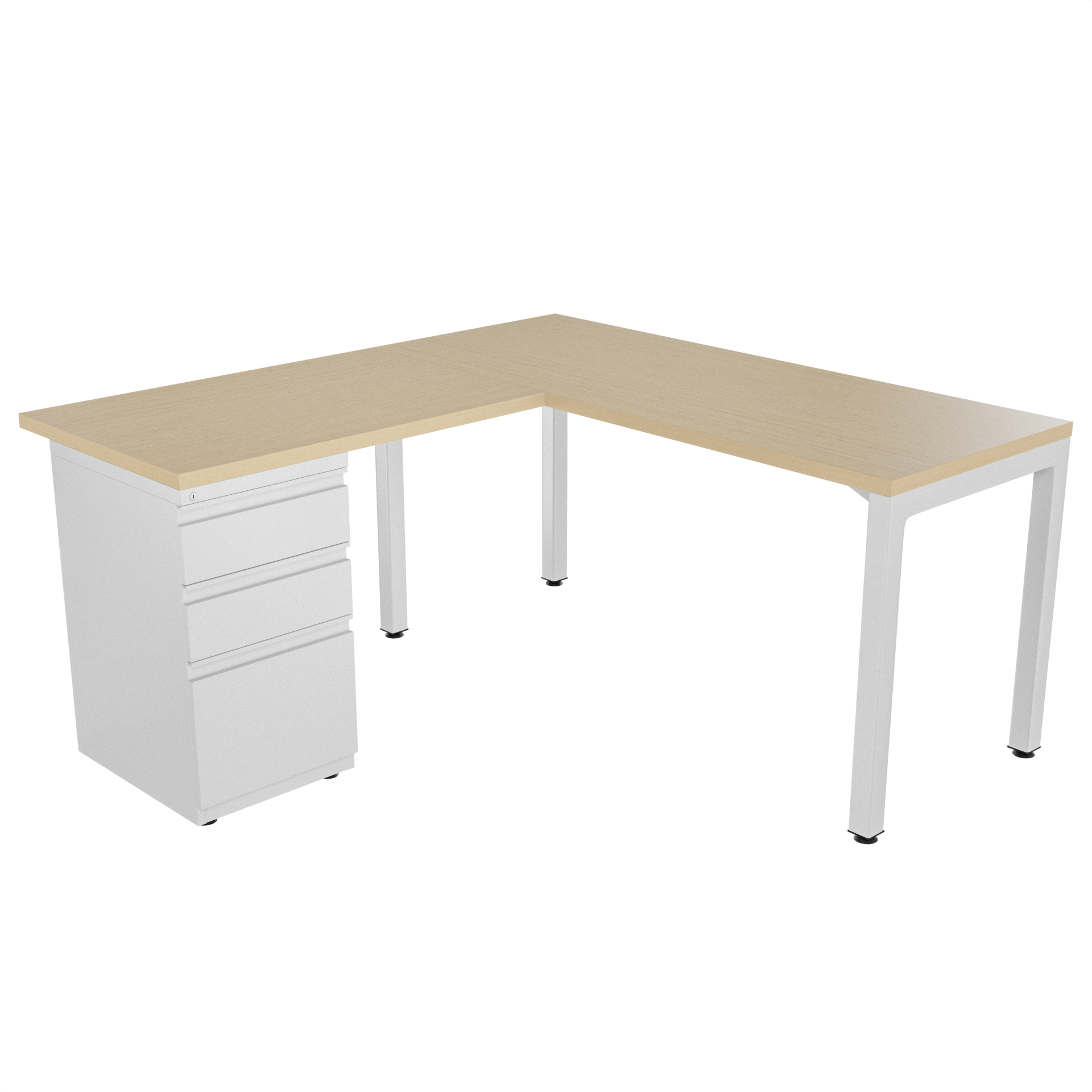 Escritorio Pikazzo Abierta en L con archivador 2X1