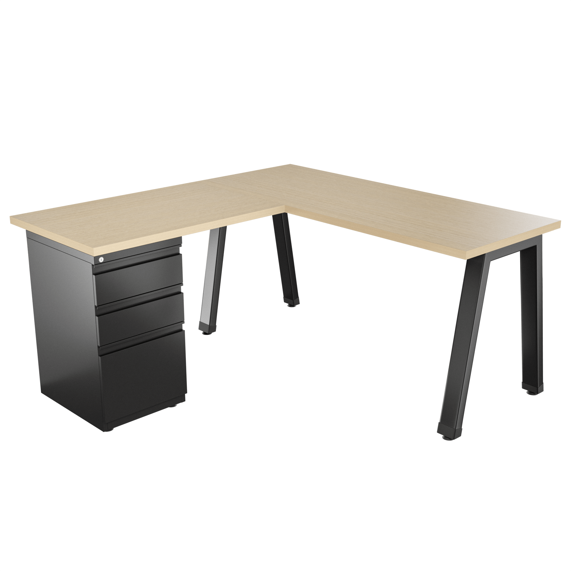 Escritorio Vega en L con archivador 2X1