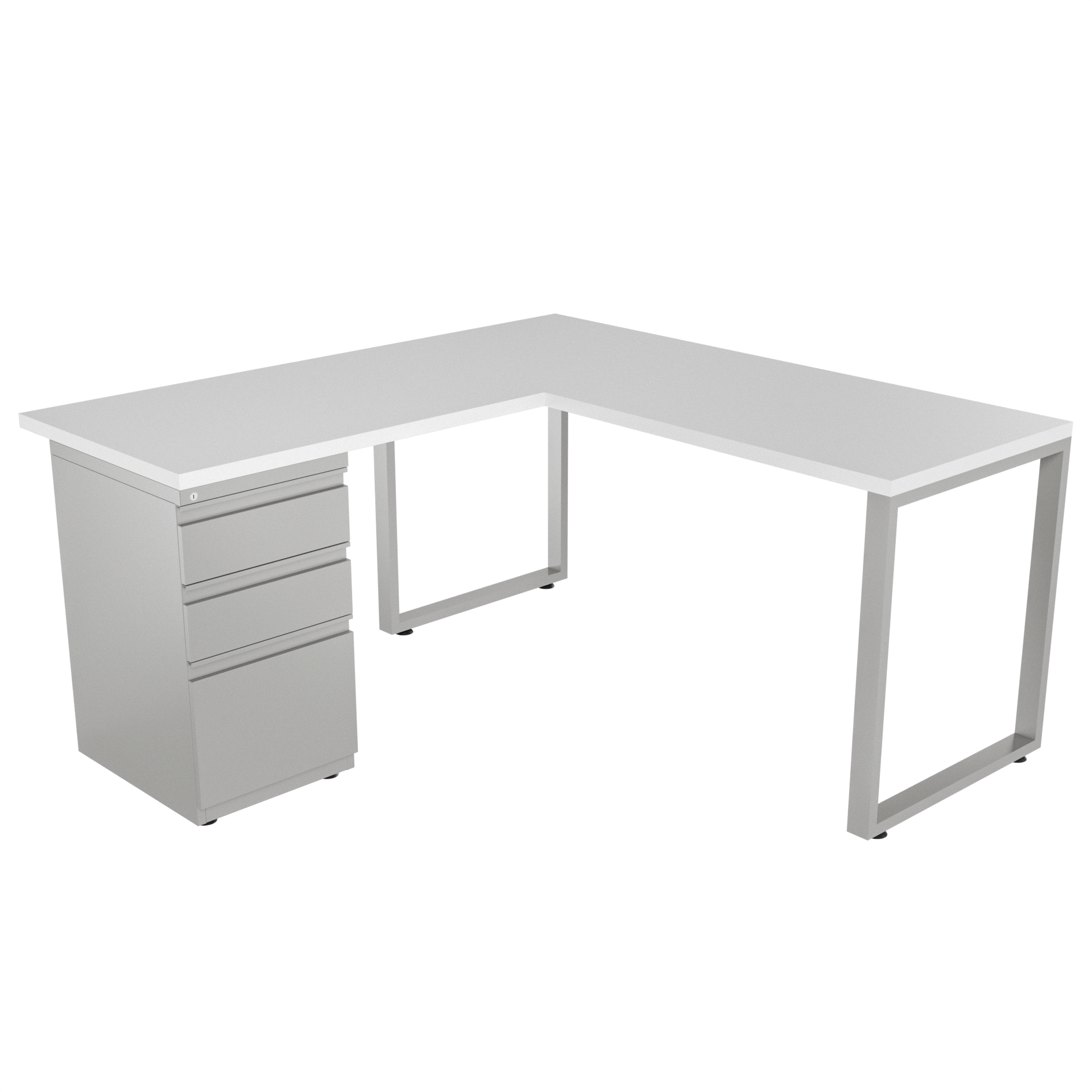 Escritorio Venentón en L con archivador 2X1