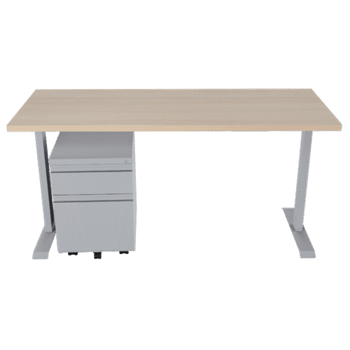 Escritorio Recto Platino – Larice 3D – gris mate V2