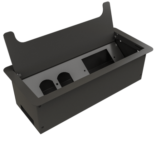 Grommet 1 tomacorriente + 1 toma de datos