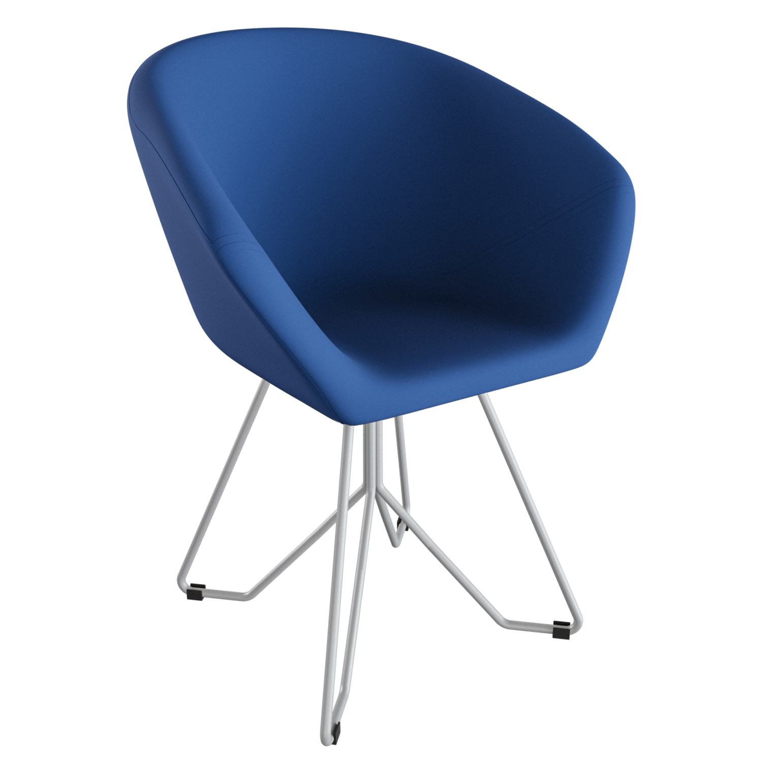 Poltrona base gamma- Azul – gris brillante