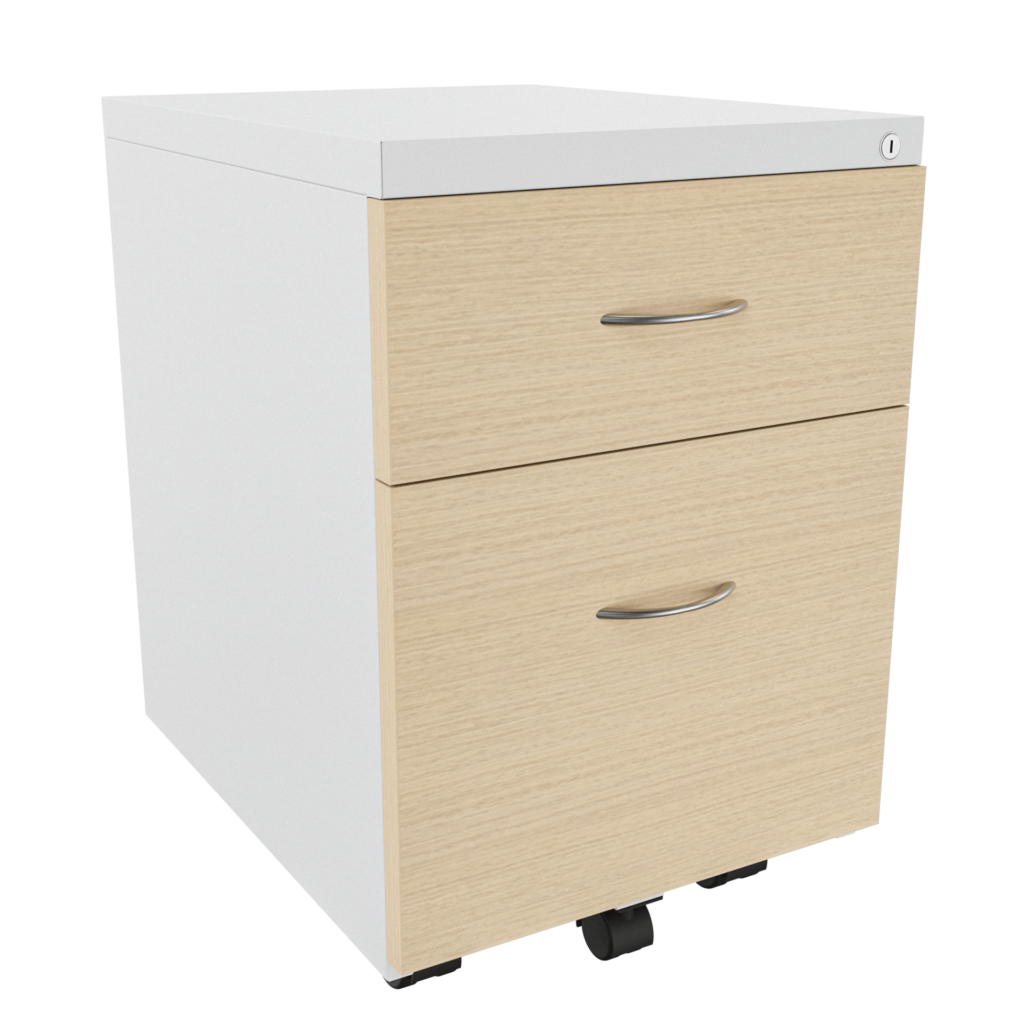 Archivador metálico 1X1 frente madera