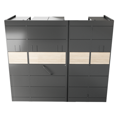 Archivador rodante manual – Negro brillante – larice 3D V2