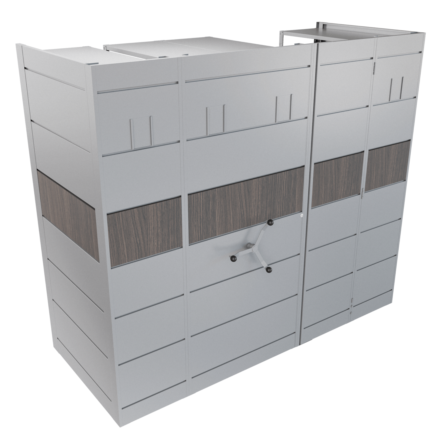 Archivador rodante mecanico – Gris brillante – Grey Oak