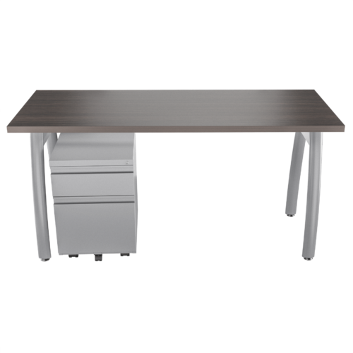 Escritorio Recto Alpha – grey aok – gris brillante V2