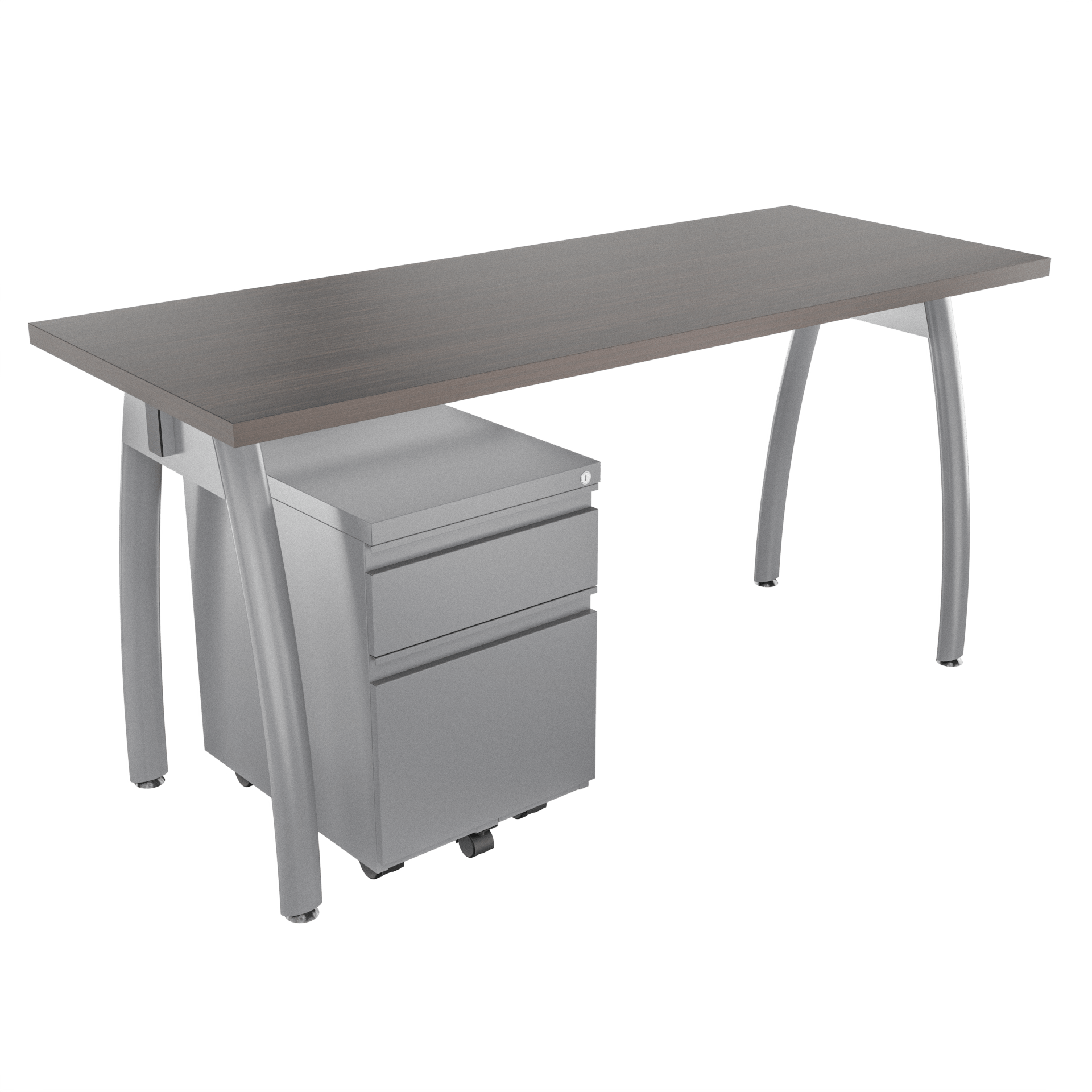 Escritorio Alpha recto con archivador 1X1