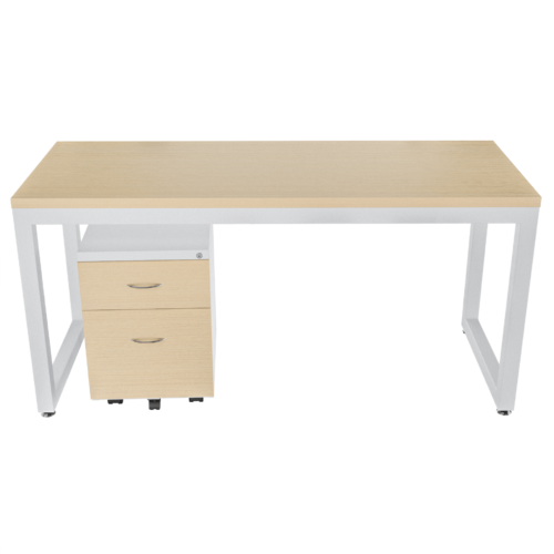 Escritorio Recto Damasco FM – alpi claro – blanco V2