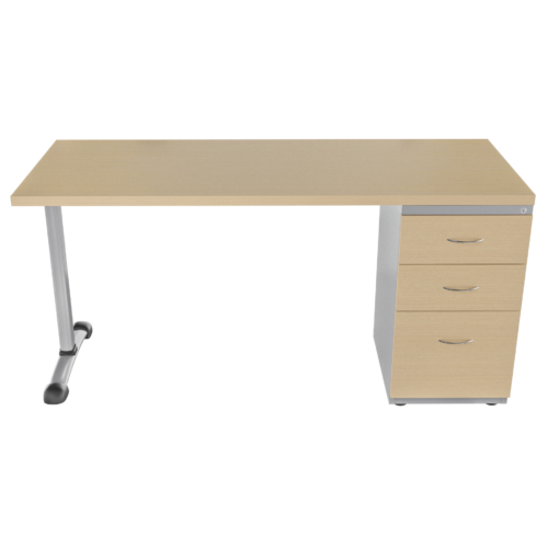 Escritorio Recto Italia FM – Alpi claro – gris tornado V2