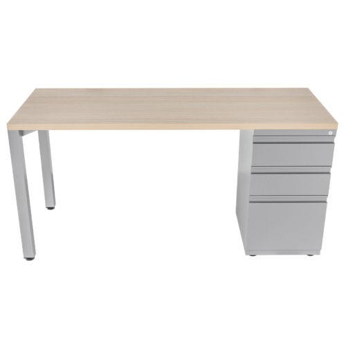 Escritorio Recto Pikazzo Abierta FM – larice 3D – gris brillante V2