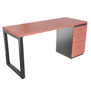 Escritorio recto Pikazzo cerrada con archivador 2X1 frente madera