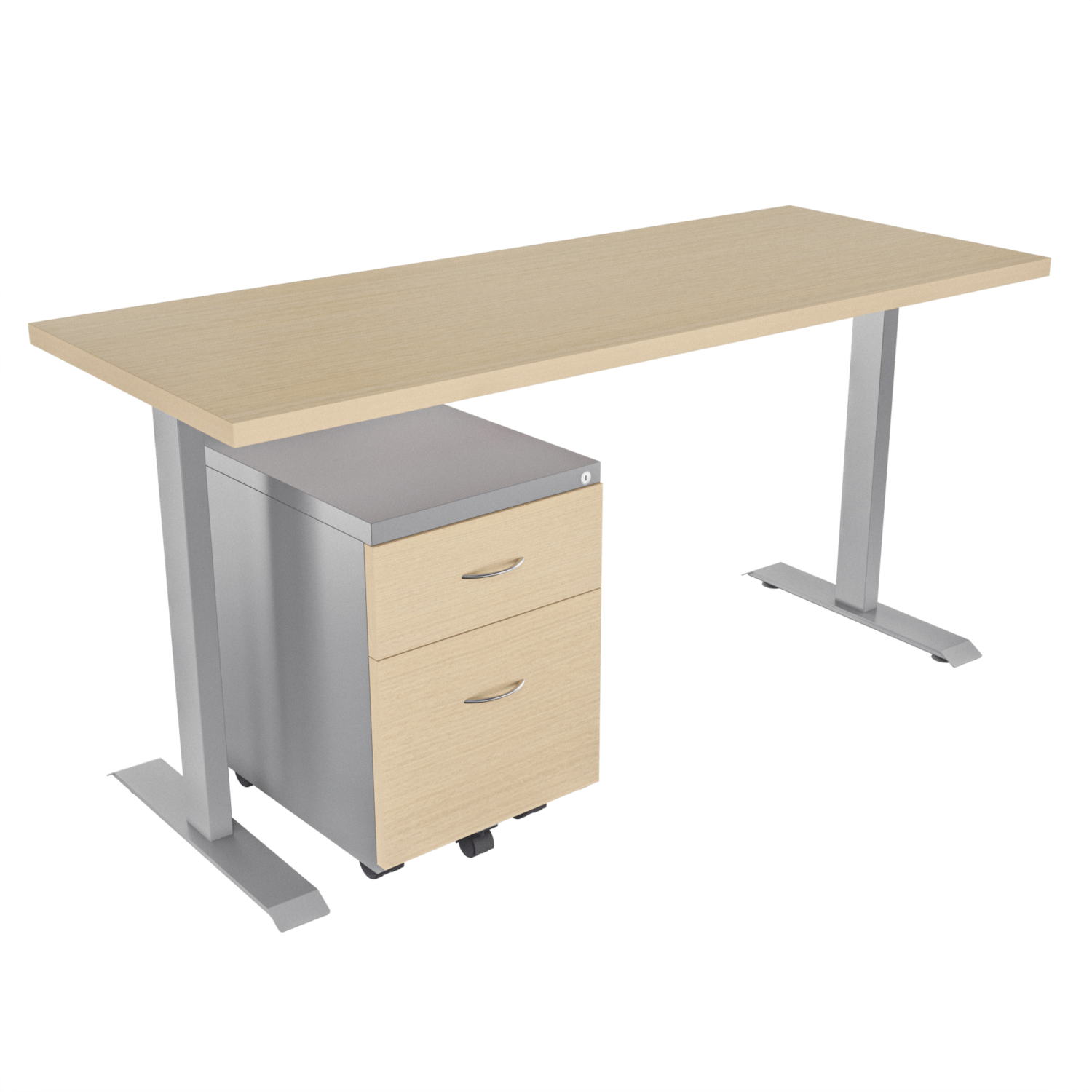 Escritorio Recto Platino FM – Alpi claro – gris tornado