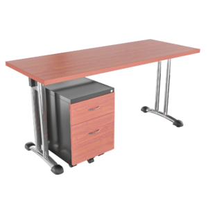 Escritorio Royal recto con archivador 1X1 frente madera