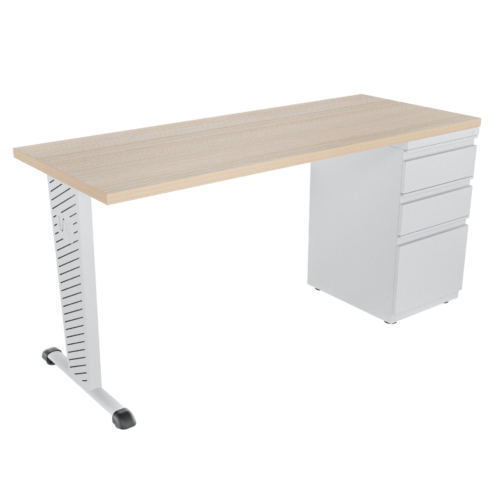 Escritorio recto Tower con archivador 2X1