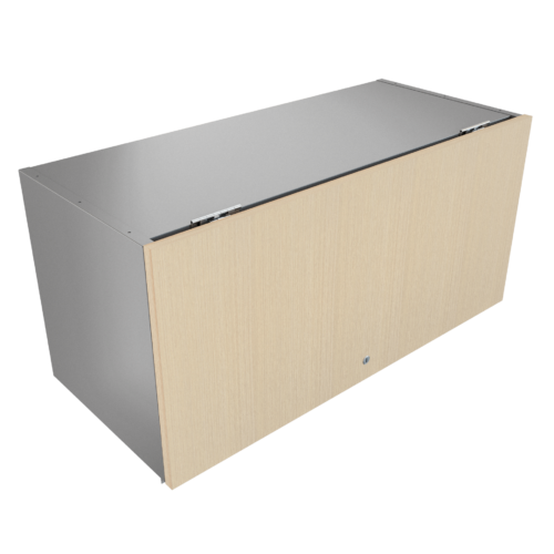 Gabinete aéreo metálico frente madera