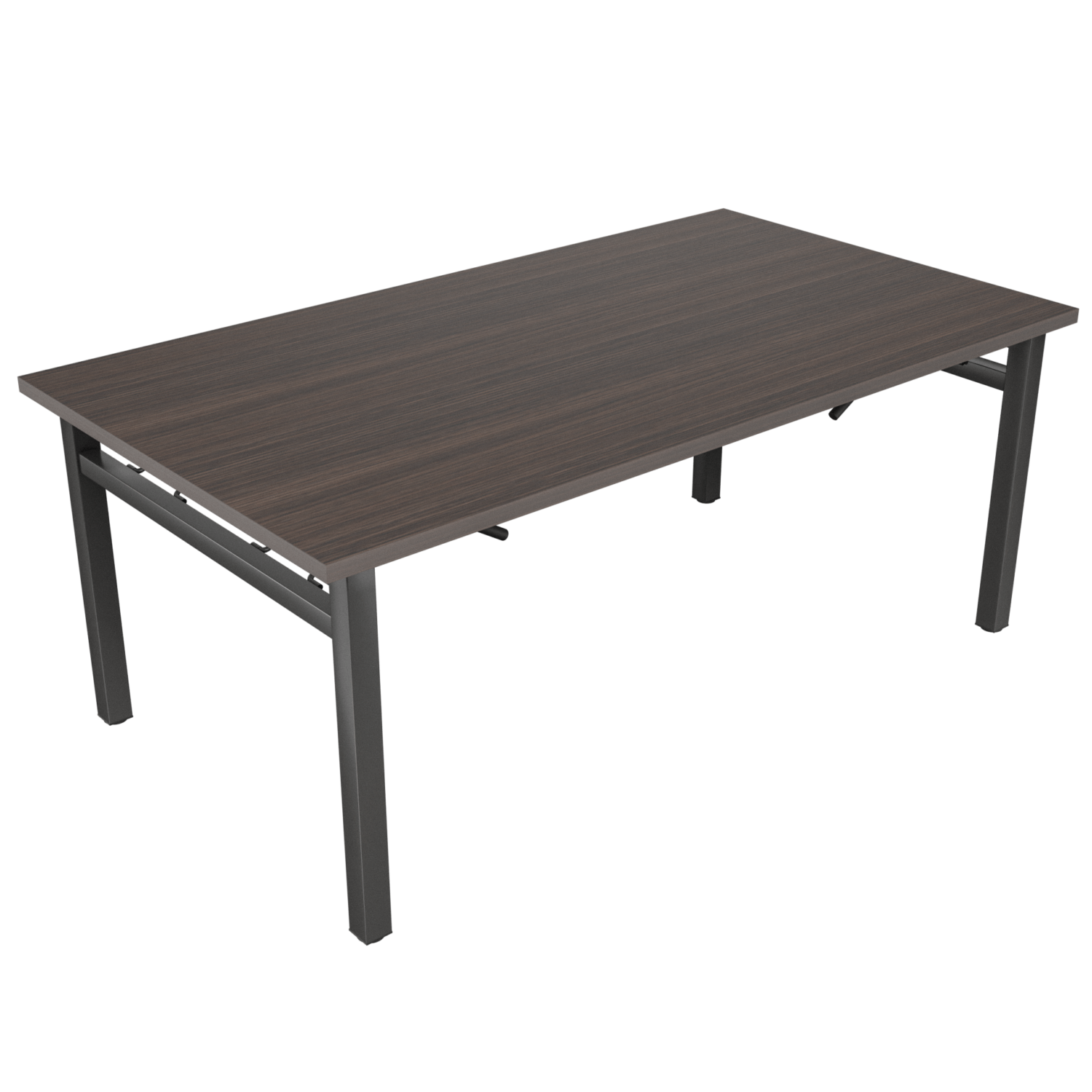 Mesa de juntas Pegable Pikazzo Abierta – Grey oak – Negro brillante V2