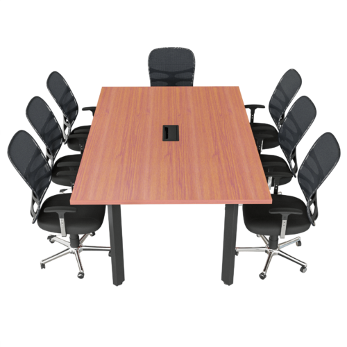 Mesa de juntas Valentna – Cerezo – Negro brillante V3