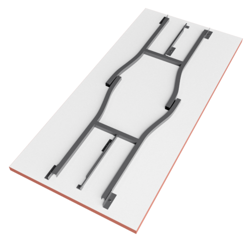 Mesa plegable Aries – Cerezo – Gris brillante V3