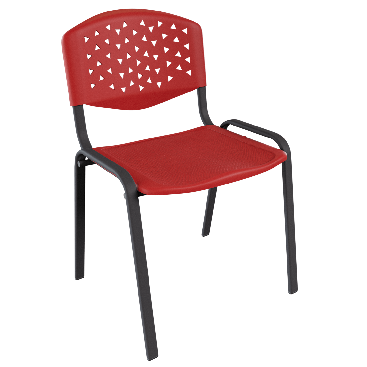 Silla prisma platica- Rojo – negro mate