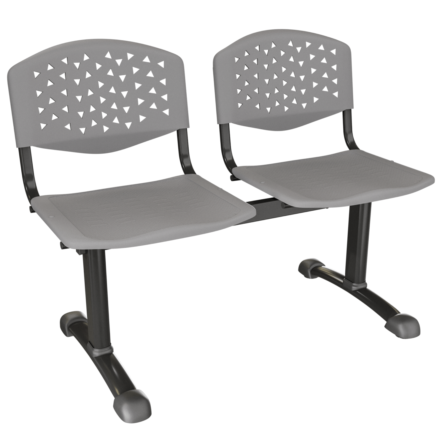 Tandem Prisma 2 puestos – Gris – negro brillante