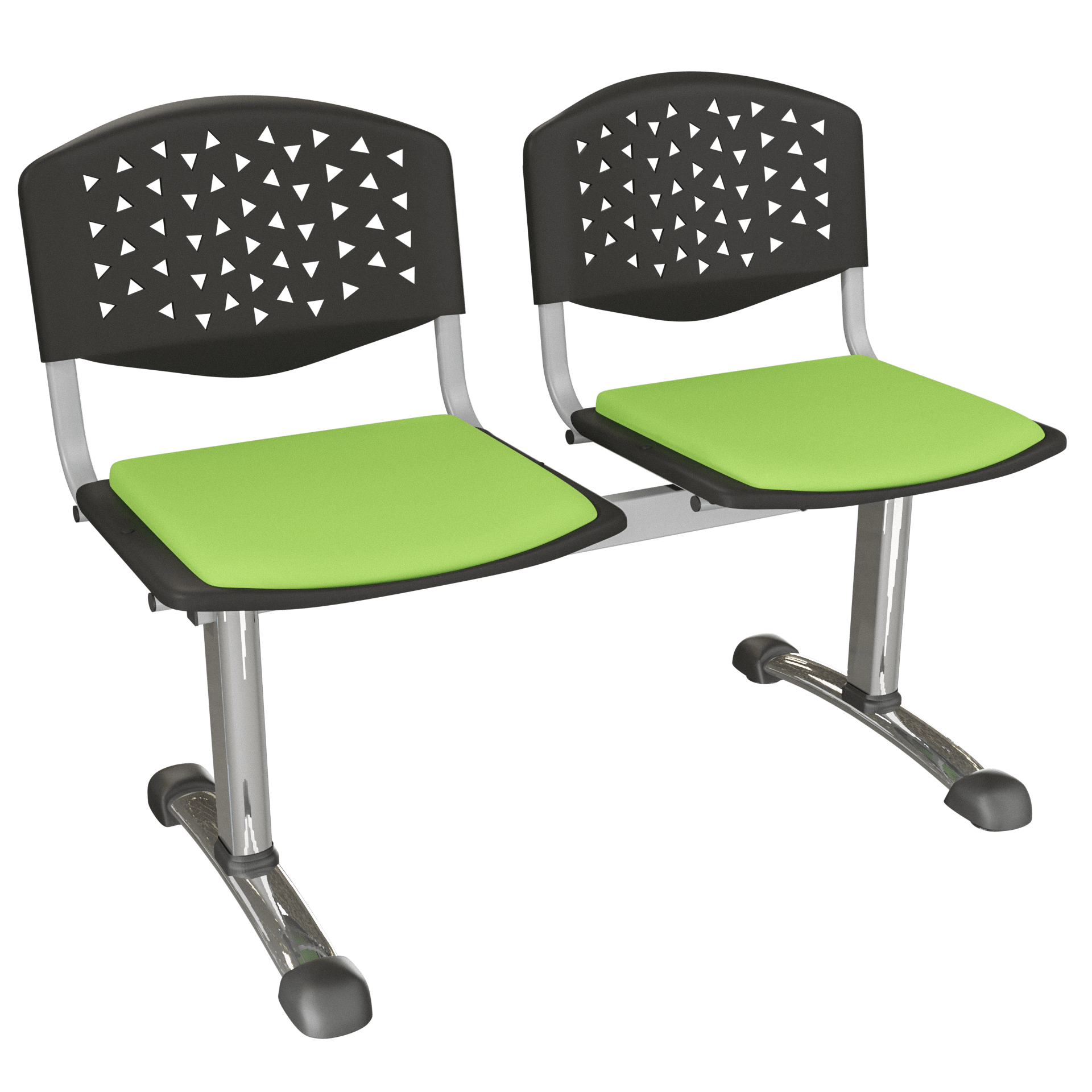 Tándem Prisma tapizada 2 puestos