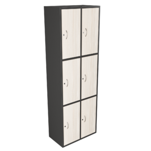 Casillero seis puestos puertas en madera