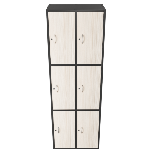 Casillero seis puestos FM – larice 3d – negro brillante V2