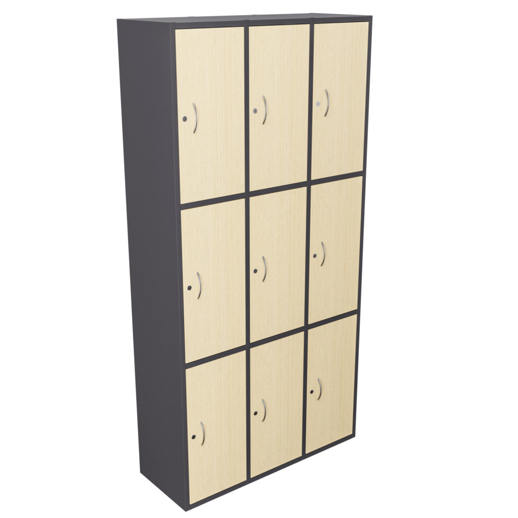 Casillero Nueve puestos puertas en madera