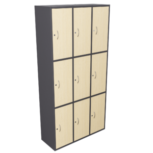 Casillero Nueve puestos puertas en madera