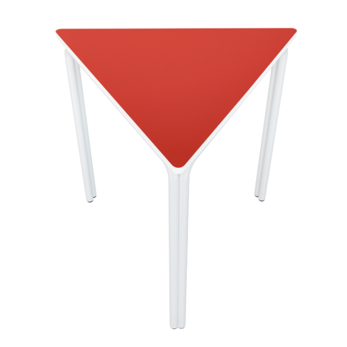 Mesa Preescolar triangular – rojo – blanco V2