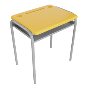 Pupitre rectangular unipersonal superficie plástica