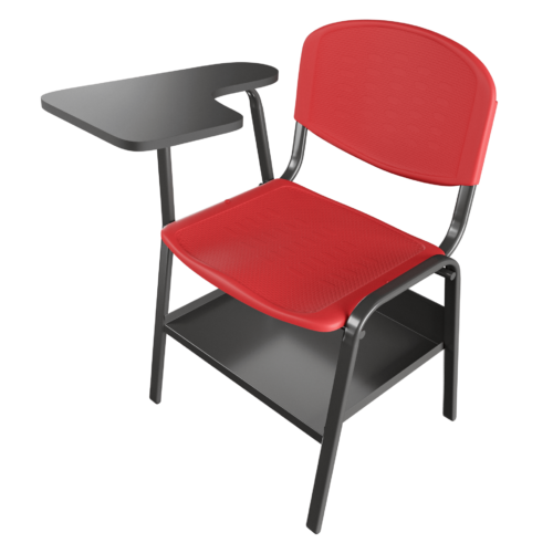 Silla escolar Novaiso – Rojo – Negro brillante V2