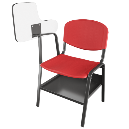Silla escolar Novaiso – Rojo – Negro brillante V3